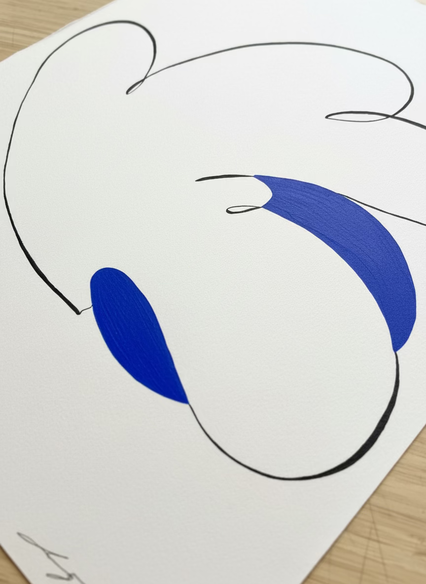 Soleil bleu 02 - 40 x 50 cm