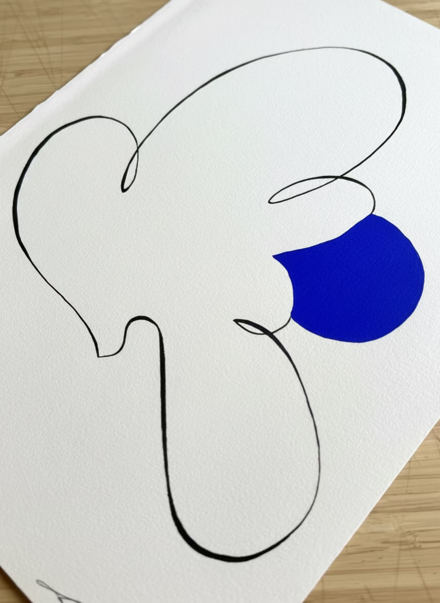 Soleil bleu 01 - 30 x 40 cm