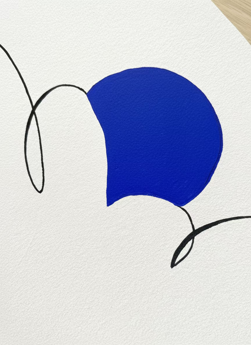 Soleil bleu 01 - 30 x 40 cm